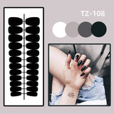 Zjkrl - 24Pcs/Box Gradient Color Artifical Press On Nails With Glue Long Coffin Fake Nails Lovely Girls Nail Art Ballerina False Nails