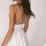 Zjkrl Elegant Guest Wedding Fomral Long Party Dresses for Women Summer White Sexy Slip Backless Ball Gown Midi vestidos Casual