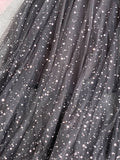 Summer Bling Stars Sequin Dress Women Vintage V Neck Sexy Mesh Dresses Vestidos Mujer Ladies Spaghetti Strap Party Tulle Dress