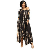 Split Pockets Tie Dye Long Dress