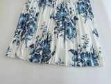 New 2023 Women Vintage Floral Print Pleated Dress Bow Tie Collar Long Sleeve Female Spring Dresses Midi Vestido