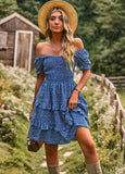 Zjkrl - Fashion Ladies Short Sleeve Casual Beach Dresses For Women 2023 Floral Casual Mini Summer Boho Woman Dress Elegant Clothes Robe