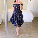 Zjkrl Sexy Off The Shoulder Tube Top Dress Butterfly Rainbow Floral Print Dress Ladies Elegant Slim Summer Bohemian Party Maxi Dresses