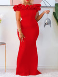 Zjkrl - Elegant Party Dresses for Wedding Woman Off Shoulder Slim African Maxi Long Gown Female Occasion Celebrate Robes Summer 2023 New