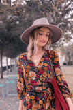 Zjkrl - 2023 Autumn New Floor Length Dress Women's Long Sleeve Printing Dress Floral Vintage Irregular Maxi Dress Mujer Chic Boho Dress