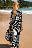 Sexy Vacation Oversize Loose Beach Dress Women 2023 Summer One Size Print Smock Sundress Boho Dresses For Women