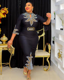 Zjkrl - Elegant African Evening Dresses for Women Dashiki Ankara Outfits Gown Plus Size Turkey Wedding Party Long Maxi Dress 2023 New
