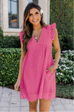 Zjkrl - 2023 Summer New Women Casual  Mini Dress Solid Sweet Princess Hollow Out Sleeveless V-Neck Cotton Streetwear lady Party Vestidos