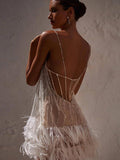Zjkrl - Bling Glitter Tassel Women Mesh Mini Dress Sexy Backless Spaghetti Strap Prom Dress Summer Party Club Elegant Y2K Slim Dresses