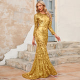 Zjkrl - Gorgeous Ball Gown Evening Party Sequin Glitter Prom Dress Plus Curve Size Cocktail Lady Robe De Mother Of The Bride Dresses