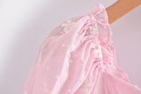 Zjkrl High Quality 2023 Summer Pink Short Sleeve Women Ruffled Mini Dress