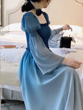 Zjkrl - 2023 Summer French Vintage Elegant Midi Dress Party One Piece Dress Korean Women Beach Style Even Party Dress Office Lady Chic