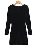 Zjkrl New Spring 2023 Women Long Sleeve V Neck Ruched Velvet Mini Dress Vintage Ladies Sexy Vestido