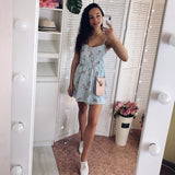 Zjkrl - Bohemian Print Thin Strap Sleeveless Dress