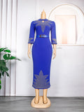 Zjkrl - Elegant African Evening Dresses for Women Dashiki Ankara Outfits Gown Plus Size Turkey Wedding Party Long Maxi Dress 2023 New