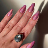 Zjkrl - 24PCS/box Mid-length  stiletto nail tips Gradients wear full cover paragraph fashion Manicure patch false fingernails for girls