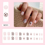 Zjkrl - 48Pcs False Nails Set Press on Nails with Nail Glue and File Acrylic Fake Nails for Women and Girls Nail Tips