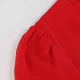 Zjkrl - Dress for Women Solid Color V Neck Long Sleeve Slim-fitting Pleated Dress Spring Summer Temperament Elegant Evening Party Skirts