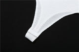Zjkrl Sexy Hollow Out Mini Dress Women Fashion Strap Ruched Bodycon Beach Dresses 2023 Summer White See Through Night Club Outfits