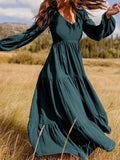 Summer New Ladies Fashion Dress Temperament Simple and Elegant Long Skirt Party Dating Office Long Skirt Solid Color