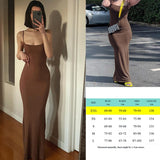 Suspender Y2K Backless Black Dress Summer Sexy Retro Long Dresses Beach Party Sleeveless Skims Big Open-Back Fishtail Clubwear