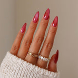 Zjkrl - 24PCS/box Mid-length  stiletto nail tips Gradients wear full cover paragraph fashion Manicure patch false fingernails for girls