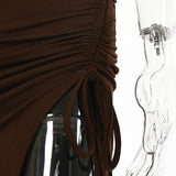 Zjkrl - Hot Summer Sexy Halter Backless Sleeveless Cut Out Maxi Dress for Women Elegant Club Party Slit Dresses Vestido