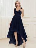 Zjkrl - Elegant V-Neck Sleeveless Sequin Floor Length Evening Dress Red Prom Party Luxury Cocktail Dress Robe For Women