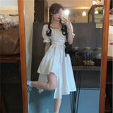 Zjkrl dress evening dress European and American women's sexy unilateral sleeve irregular skirt dress evening dress women ins hot