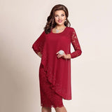 Zjkrl Women Elegant Party Dress Oversized Chiffon Lace Vestidos De Fiesta Evening Three Quarter Robes De Soirée Formal Vetement Femme