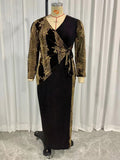 Winter Party Dresses For Women Women Plus Size Large Maxi Dresses Autumn Winter Long Sleeve Chic Elegant Muslim Turkish Party Evening Robe Clothing