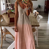 Zjkrl - Spaghetti-Strap Gradient Midi Sundress