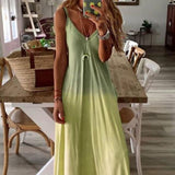 Zjkrl - Spaghetti-Strap Gradient Midi Sundress