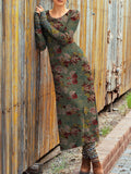 Floral Casual Jersey Dress
