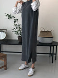 Urban Loose Sleeveless Solid Color Round-Neck Midi Dresses Sweater Dresses
