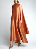 Zjkrl - Loose Sleeveless Solid Color Round-Neck Maxi Dresses