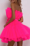 Zjkrl - Black Sexy Elegant Solid Patchwork Strapless Princess Dresses
