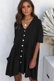 Zjkrl - Fashion Casual Solid V Neck Dresses