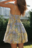 Zjkrl - Fashion Lovely Print Sling Chiffon Dress