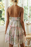 Zjkrl - Fashion Lovely Print Sling Chiffon Dress