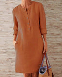 Women's Shift Dress Knee Length Dress - 3/4 Length Sleeve Summer Fall Hot Casual vacation dresses