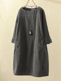 10 Colors Vintage Solid Color Split-Joint Mini Dress Corduroy Dress