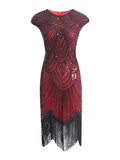 Women‘s Halloween Dress Party Dress Fringe Dress Sequin Dress Midi Dress Silver Black White Sleeveless Floral Sequins Summer Spring Fall Crew Neck Party Party Summer Dress 2023 XS S M L XL XXL