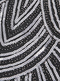 Women‘s Halloween Dress Party Dress Fringe Dress Sequin Dress Midi Dress Silver Black White Sleeveless Floral Sequins Summer Spring Fall Crew Neck Party Party Summer Dress 2023 XS S M L XL XXL