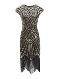 Women‘s Halloween Dress Party Dress Fringe Dress Sequin Dress Midi Dress Silver Black White Sleeveless Floral Sequins Summer Spring Fall Crew Neck Party Party Summer Dress 2023 XS S M L XL XXL