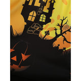 Women‘s Halloween Dress Retro 1950s Vintage Dress Midi Dress Holiday Lace Patchwork Graphic V Neck Short Sleeve Regular Fit Spring Fall 2023 Black Blue S M L XL