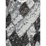 Women's Retro 1920s Fringe Dress Midi Dress Party Holiday Sequins Tassel Fringe Geometric V Neck Sleeveless Regular Fit Spring Fall 2023 Silver Black XS S M L