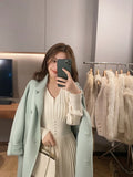 Zjkrl - Knitted Dress Women Casual Long Sleeve Vintage Elegant Office Sweater Dress Female 2023 Spring One-piece Dress Korean Outerwear