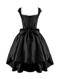 Women‘s Halloween Dress Retro Gothic Vintage Dress Midi Dress Party Outdoor Lace up Drawstring Plain Square Neck Sleeveless Loose Fit Summer Spring 2023 Black S M L XL