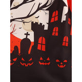 Women‘s Halloween Dress Retro 1950s Vintage Dress Midi Dress Holiday With Belt Bow Graphic Crew Neck Long Sleeve Regular Fit Spring Fall 2023 Pink Red S M L XL
